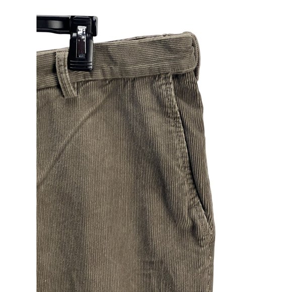 Croft & Barrow Mens 40x30 Classic Corduroy Flat Front Pants Cotton Tan  Retro - Picture 10 of 16